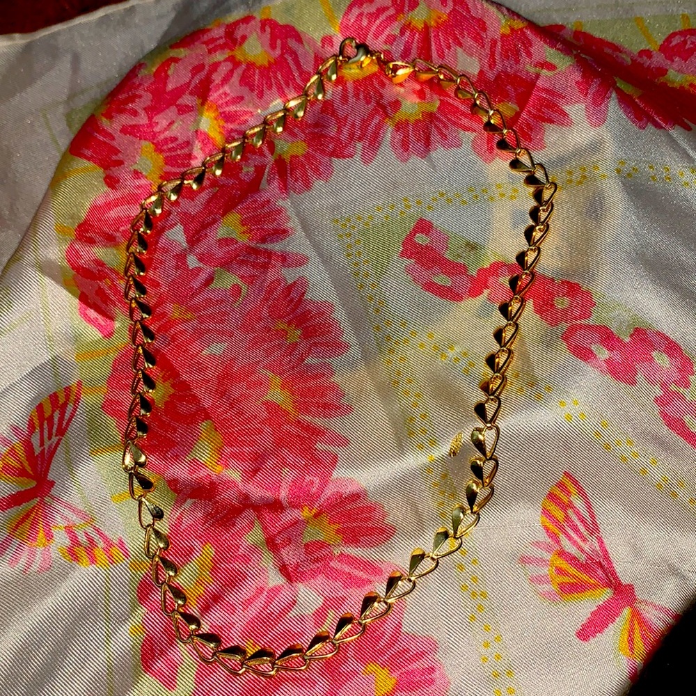 Gold Elsa Heart Link Necklace love Valentine’s Day Wedding Unique jewelry